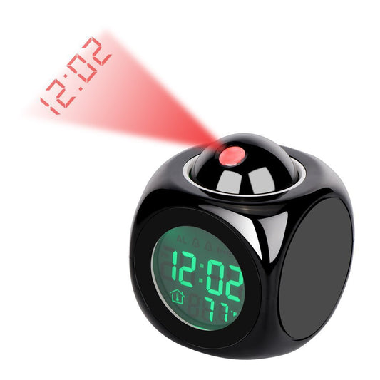 Réveil projection LED avec horloge de rapport vocal