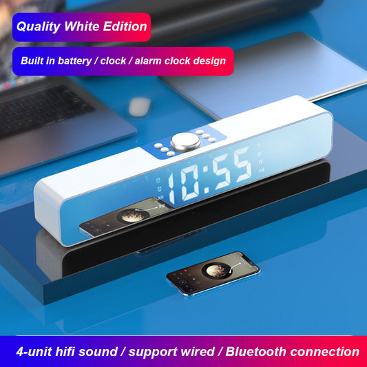 Blaster sonore miroir horloge radio-réveil Bluetooth sans fil