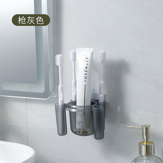 Porte-brosse à dents mural, égouttoir de toilettes sans poinçon, support de dentifrice